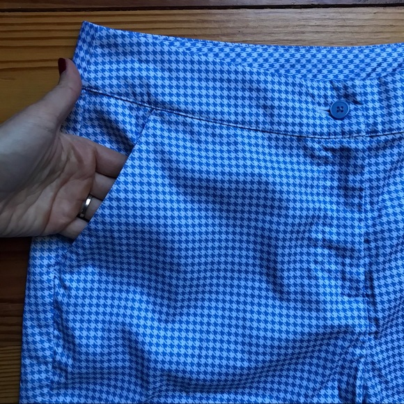 Greg Norman Blue Houndstooth Golf Shorts, EUC, 10 - Picture 2 of 12